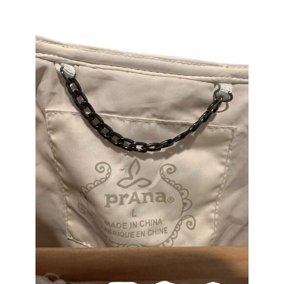 PrAna Quilted Sherpa Jacket – Ivory Cream – Size L CozyCore Après-Ski Style - Picture 5 of 8